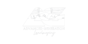 Advanced Generation Landscaping Logo - White