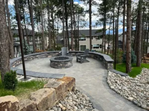 Paver Patio with Firepit Paver Patio with Firepit